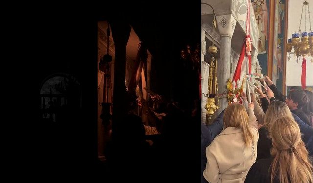 Απρόοπτο-σε-εκκλησία-της-Εύβοιας:-Έσβησε-το-Άγιο-Φως-πριν-φτάσει-στους-πιστούς-–-Δείτε-βίντεο
