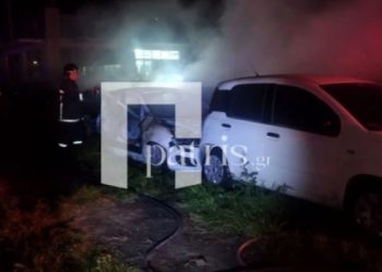 Ηράκλειο:-Στις-φλόγες-χώρος-ενοικιαζόμενων-οχημάτων-–-Δείτε-βίντεο