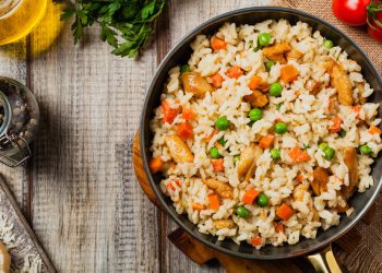 Ριζότο-με-κοτόπουλο-και-αρακά