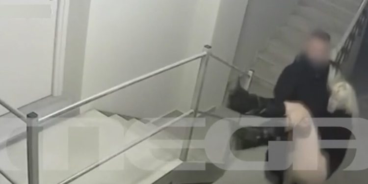 Κεφαλονιά:-Η-στιγμή-που-ο-26χρονος-αρσιβαρίστας-μεταφέρει-λιπόθυμη-την-Μυρτώ-από-το-ξενοδοχείο