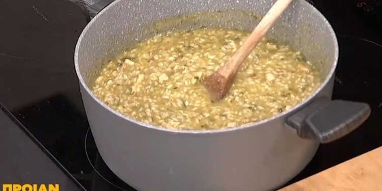 Ριζότο-με-πέστο-και-κοτόπουλο-από-τη-Γωγώ-Δελογιάννη