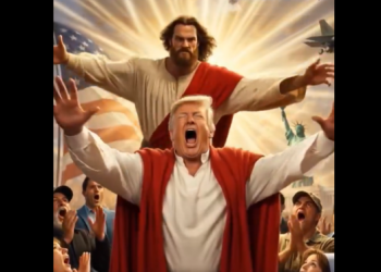 Οι-Ιρανοί-τρολάρουν-τον-Τραμπ-για-τη-φωτογραφία-του-ως-Ιησούς-με-βίντεο-του-Χριστού-να-τον-πετάει-στην…-κολάση