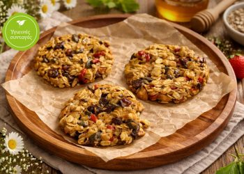 Μπισκότα-με-βρώμη-και-αποξηραμένα-φρούτα