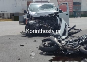 Τροχαίο-στην-Κορινθία-με-έναν-τραυματία,-δείτε-φωτογραφίες