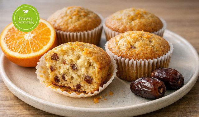 muffins-με-πορτοκάλι-&-χουρμάδες