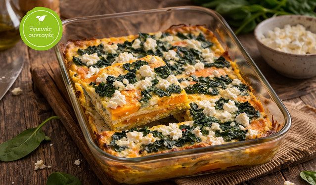 Πρωτεϊνική-ομελέτα-φούρνου-με-γλυκοπατάτα-&-σπανάκι