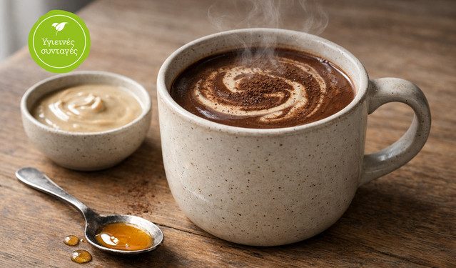 Ρόφημα-σοκολάτας-με-ταχίνι-και-μέλι